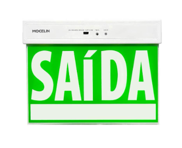 Balizamento de Saída 2 Faces Verde com LED e Botão Seletor