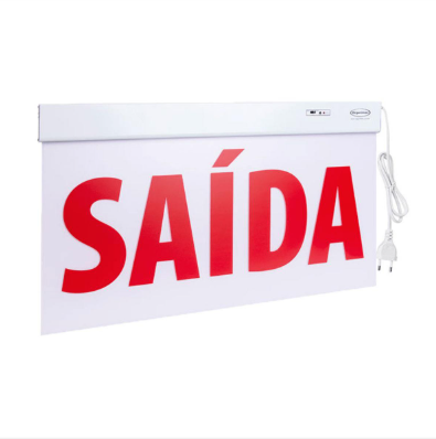 Balizamento de Saída Slim 2 Faces Vermelho 50x25cm