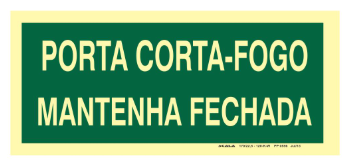 Placa Porta Corta-Fogo — Mantenha Fechada (PP 0556)