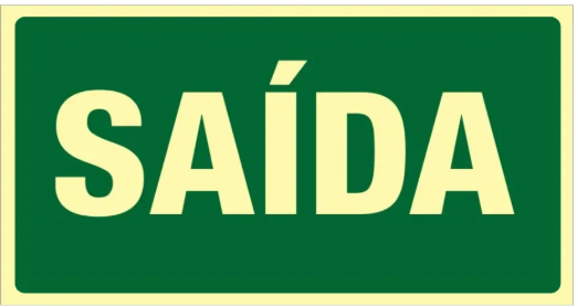 Placa de Saída Fotoluminescente 15x30cm