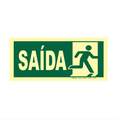 Placa de Saída — PP 0535 S14 (12x24cm)
